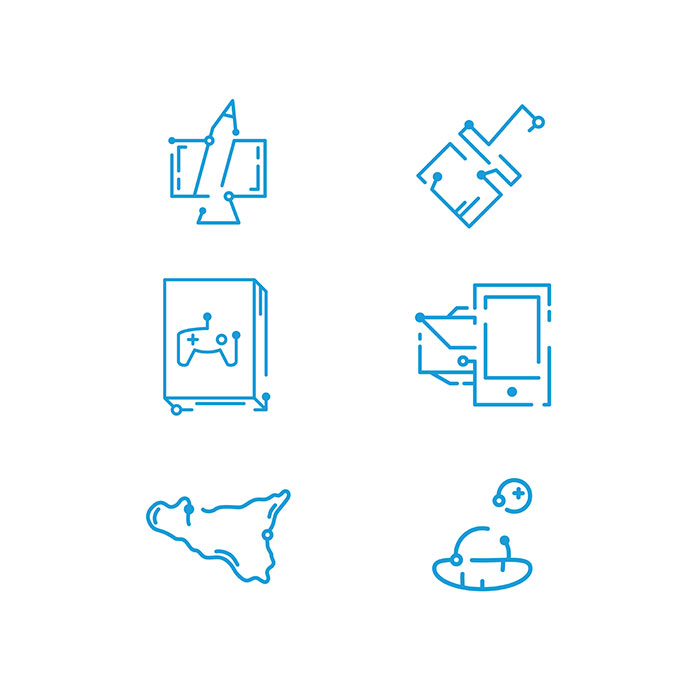 Icone line-art game