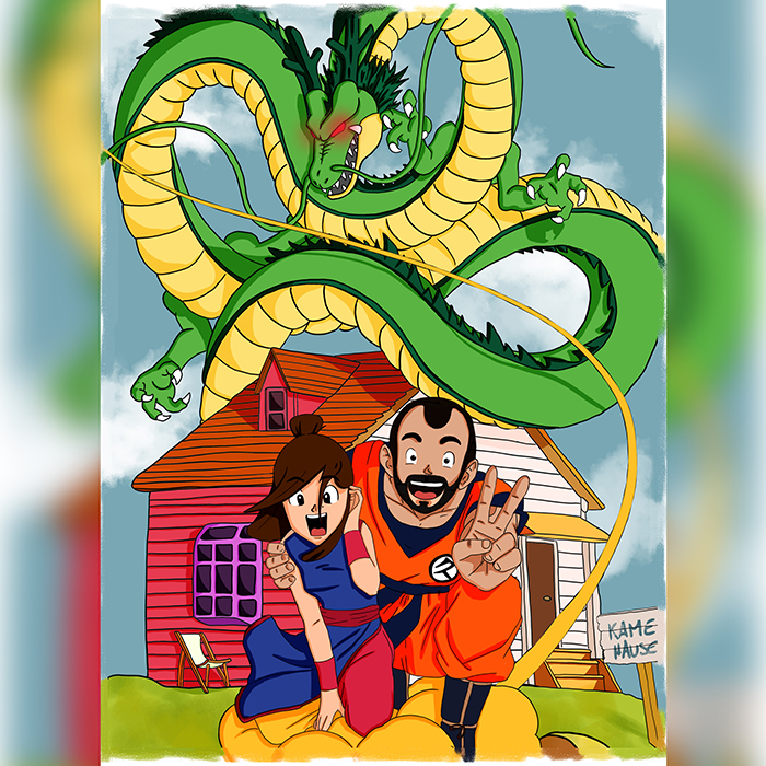 Illustrazione Dragon Ball personalizzata