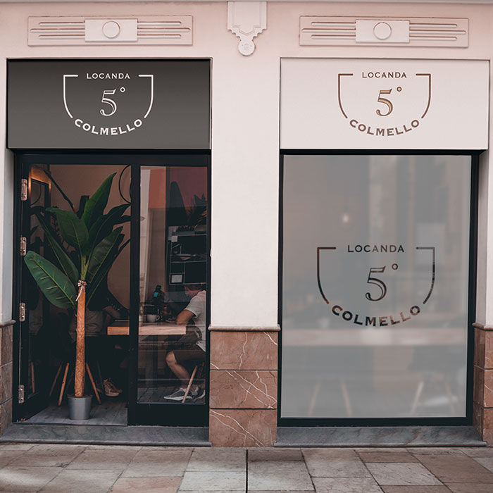 Mock-up insegna Locanda 5° Colmello